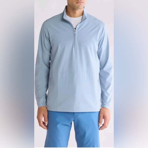 TRAVIS MATTHEW Men’s Twin Flame Blue Windbreaker - Picture 1 of 5
